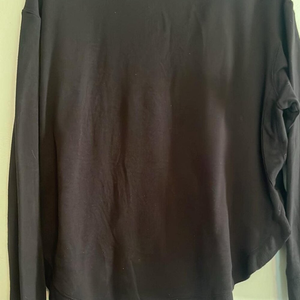 JoyLab Modal Blend Ruffled Hem Pull Over Top SZ LG Grunge Goth Luxuriously Soft - Picture 5 of 8
